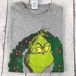 EUC DELTA Women's ''Resting Grinch Face -Christmas Holiday'' Short Sleeve Shirt